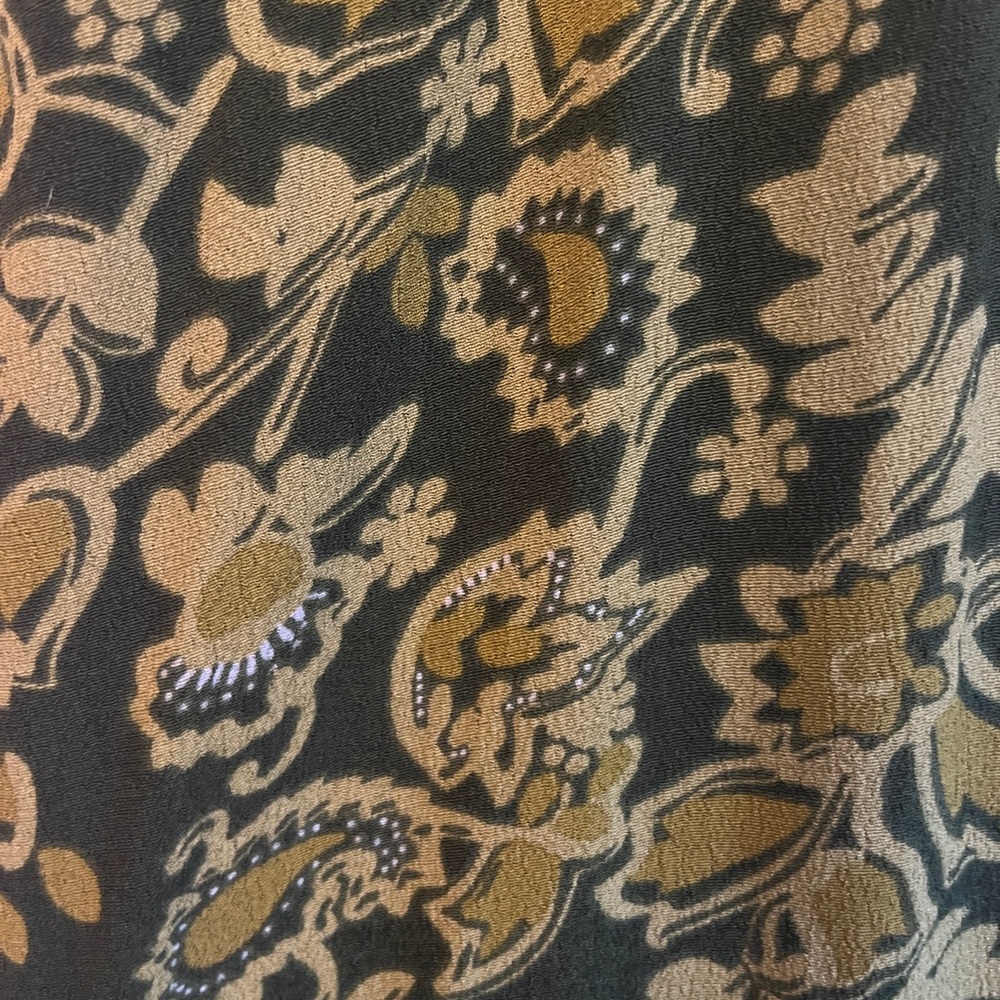 Faithfull the Brand Nadja Mini Dress in Rosella Floral Green Paisley — Small - Picture 6 of 6